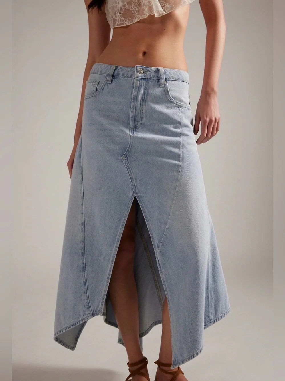 Free People We The Free Aquarius Maxi Skirt in Frostwire size 31 NWT